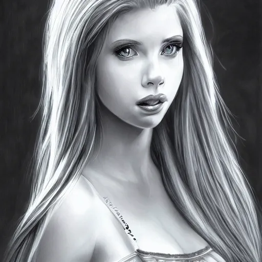 Image similar to amouranth graphite art, highly detailed