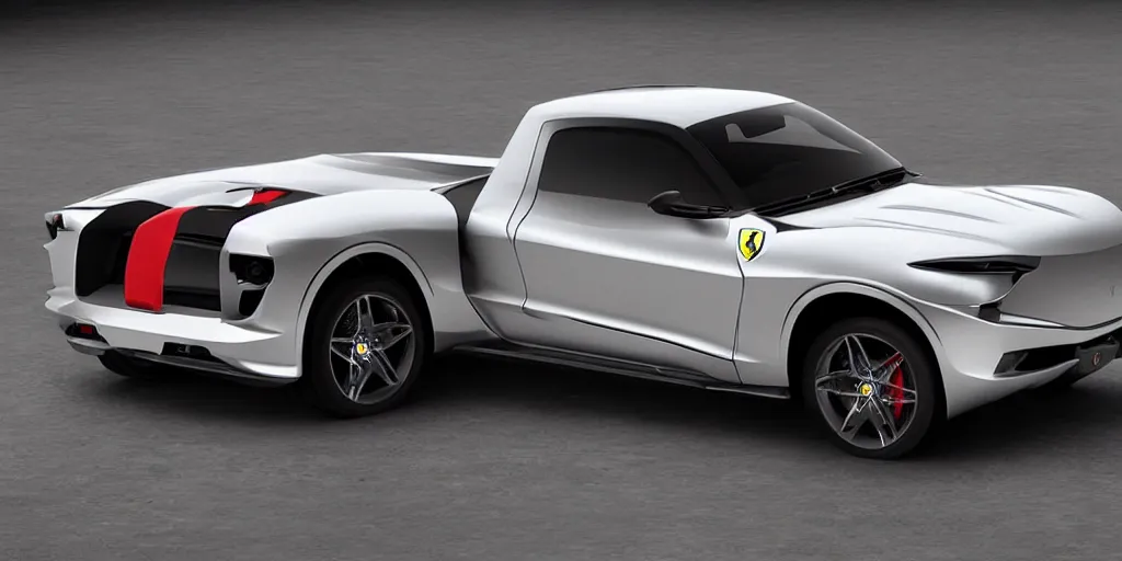 Image similar to “2020 Ferrari Pickup Truck, ultra realistic, 4K HD”