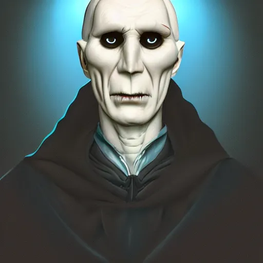 Image similar to lofi portait of the dark lord voldemort, Pixar style