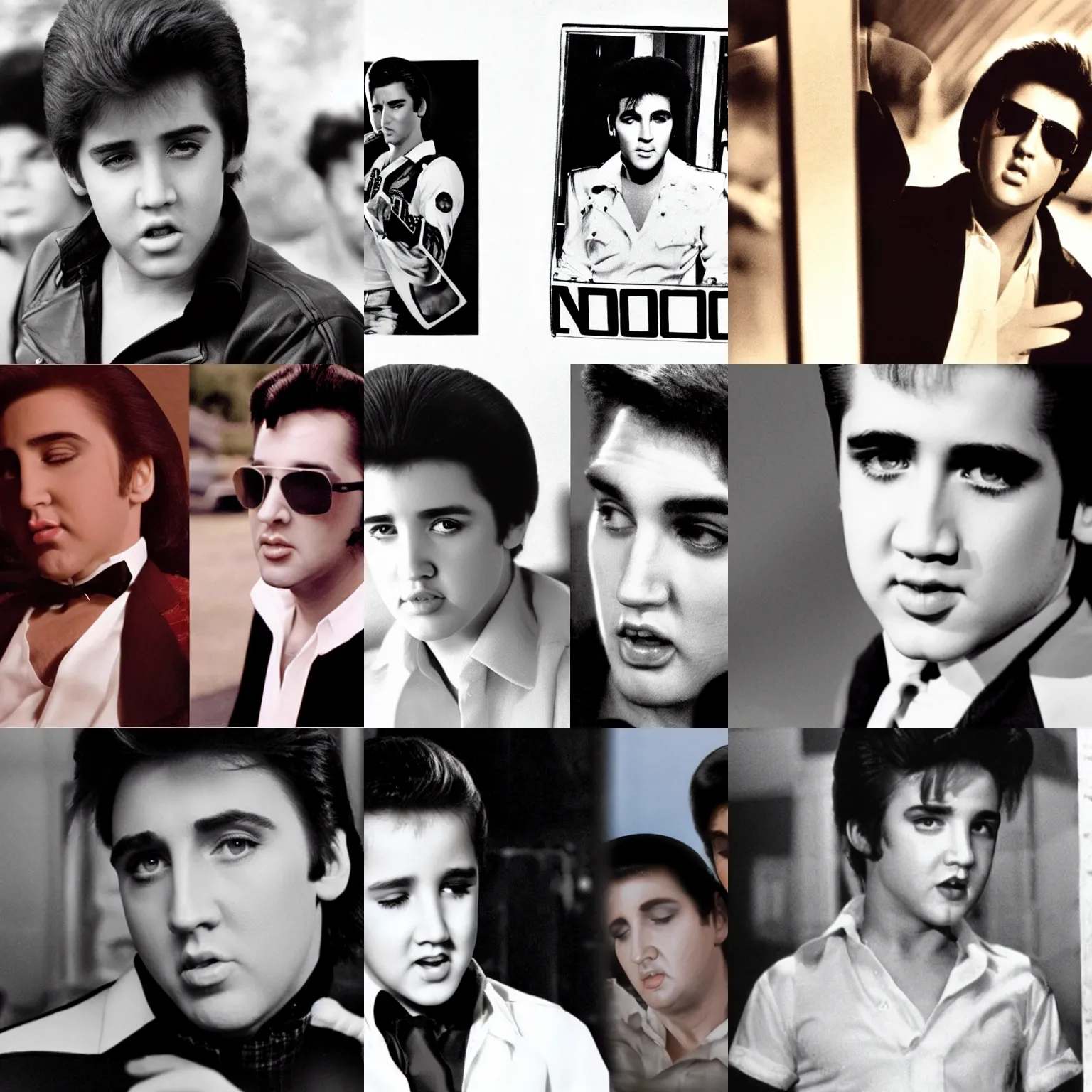 Prompt: screen of young nicolas cage as elvis presley, cinematographic