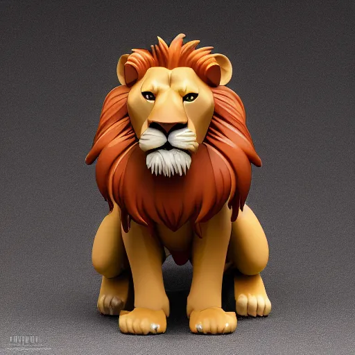 Prompt: a figma lion, 4 k, highly detailed