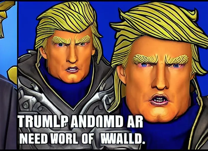 Prompt: donald trump as anduin in world of warcraft