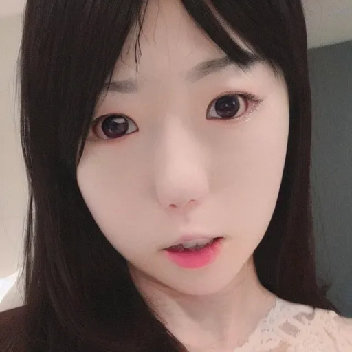 Image similar to close-up photo of Japanese AV idol face, instagram filters
