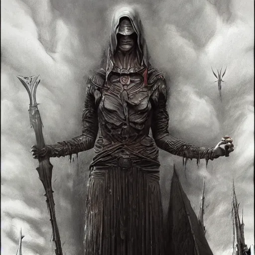 Prompt: American Gothic dark epic fantasy, trending on artstation, by Artgerm, H.R. Giger and Zdizslaw Beksinski, highly detailed