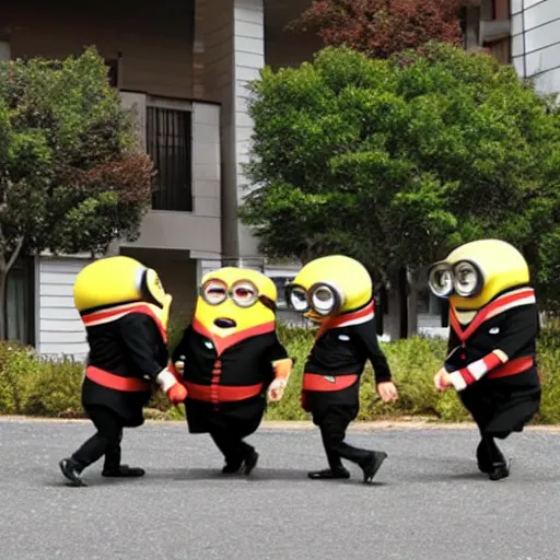 Image similar to evil minions raiding an apartment