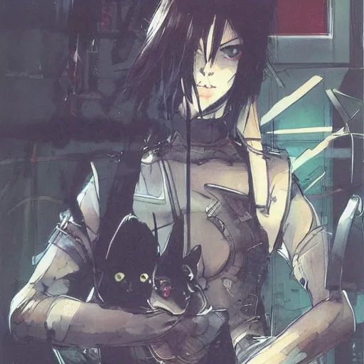 Image similar to a cat in a jar, Yoji Shinkawa