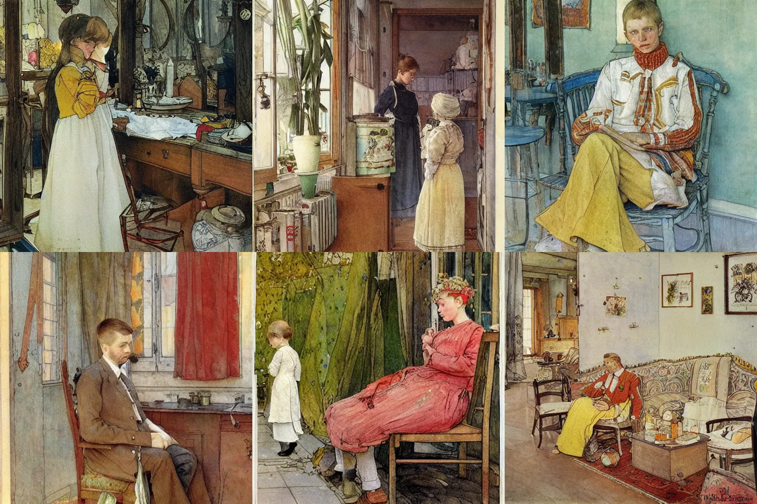 Prompt: artwork by Carl Larsson