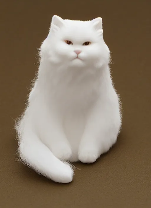 Prompt: 80mm resin detailed miniature of fluffy cat, Product Introduction Photos, 8K, Full body, subsurface scattering