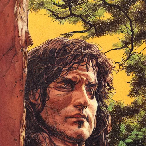 Image similar to a portrait of a character in a scenic environment by Deodato.