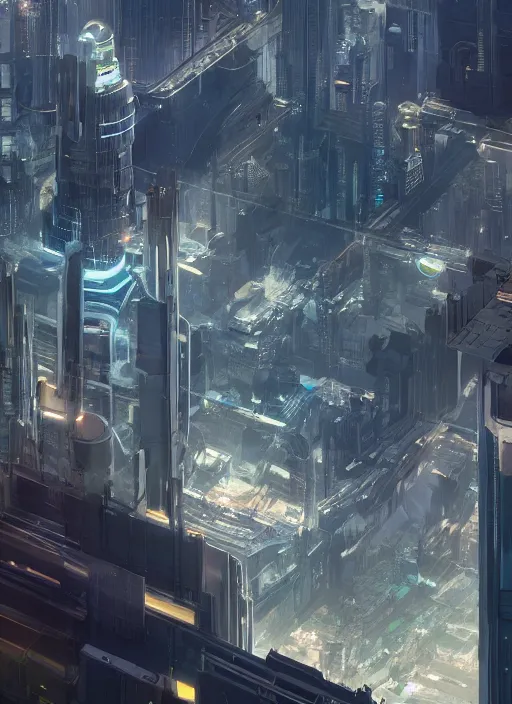 Image similar to futuristic city located on the bottom of immense stainless steel kitchen sink by ross tran, thierry doizon, craig mullins, ilya kuvshinov, artgerm, edward hopper, dan mumford, wlop, rutkovsky, carl spitzweg, moebius, unreal engine 5, lumen, nanite