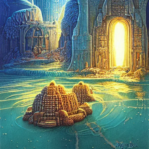 Image similar to atlantis under the sea by michael whelan