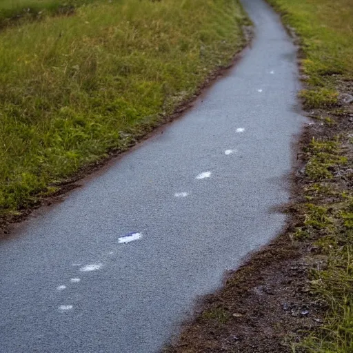 Prompt: someone licking a road