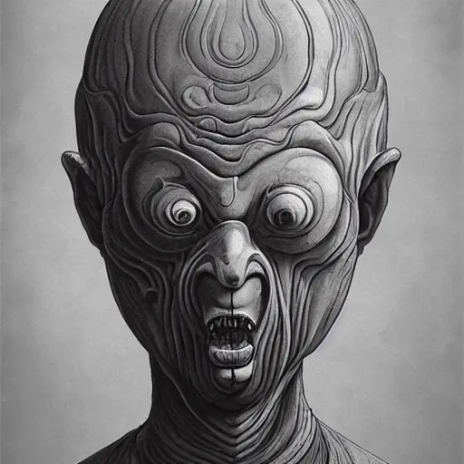 Image similar to naraka buddhist demon korean female, concept art, female alien, tubular creature, blood vessels, no face, dystopian surrealism, alex ries zdzisław beksinski, symmetrical long head, smooth marble surfaces, smooth marble surfaces, detailed ink illustration, detailed ink illustration, raiden metal gear, cinematic smooth stone, deep aesthetic