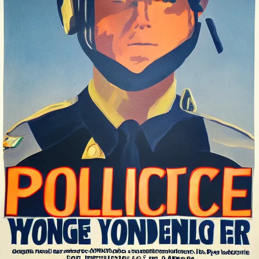 Image similar to a poster that says police