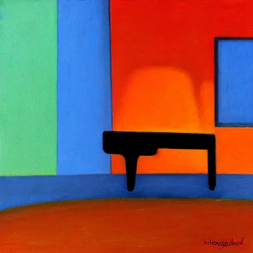 Image similar to piano guitar music notes key, bright colors, warm, in the style of marius borgeaud