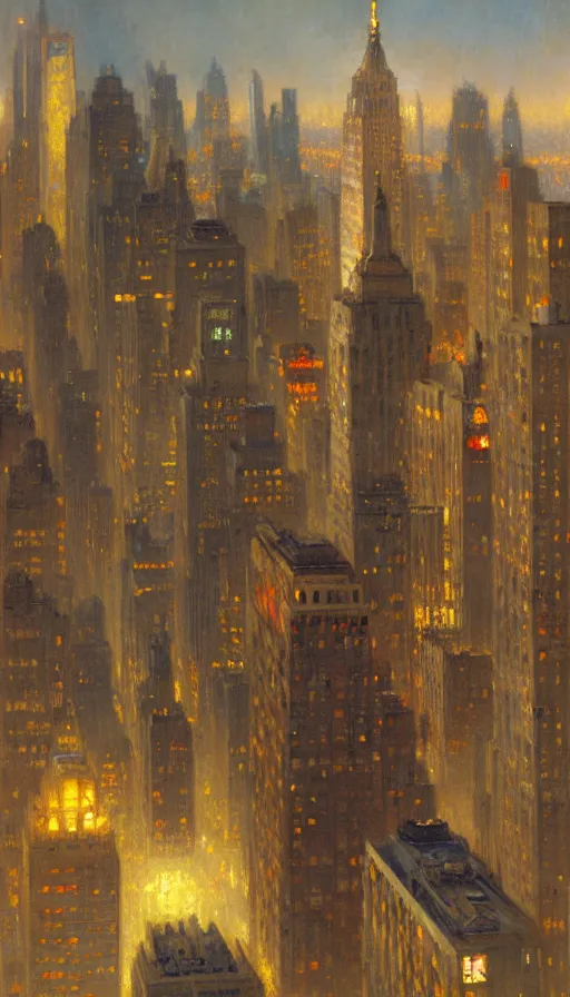 Image similar to city of modern new york. highly detailed painting by gaston bussiere, craig mullins, j. c. leyendecker