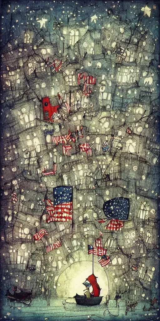 Image similar to a 4 th of july scene by alexander jansson