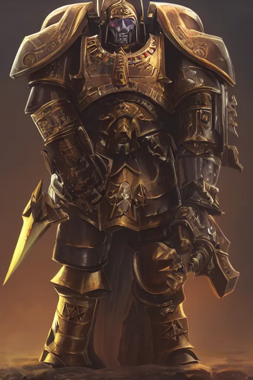 Image similar to armor portrait heros warhammer 4 0 k horus heresy fanart - the primarchs emperor by johannes helgeson animated with vfx concept artist & illustrator global illumination ray tracing hdr fanart arstation zbrush central hardmesh 8 k octane renderer comics stylized