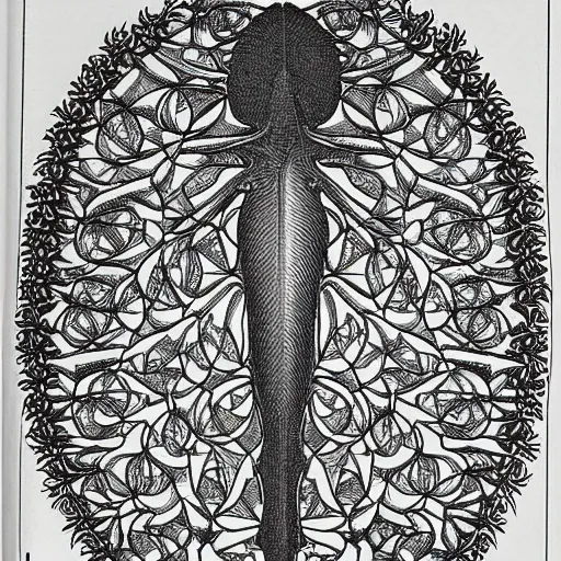 Prompt: picture from a children's coloring book, made by ernst haeckel