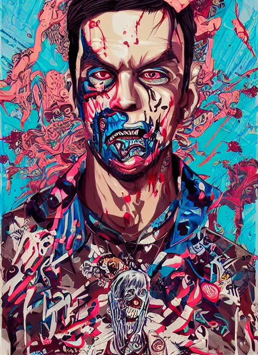 Image similar to zombie full body hiphop streetwear drip, tristan eaton, victo ngai, artgerm, rhads, ross draws