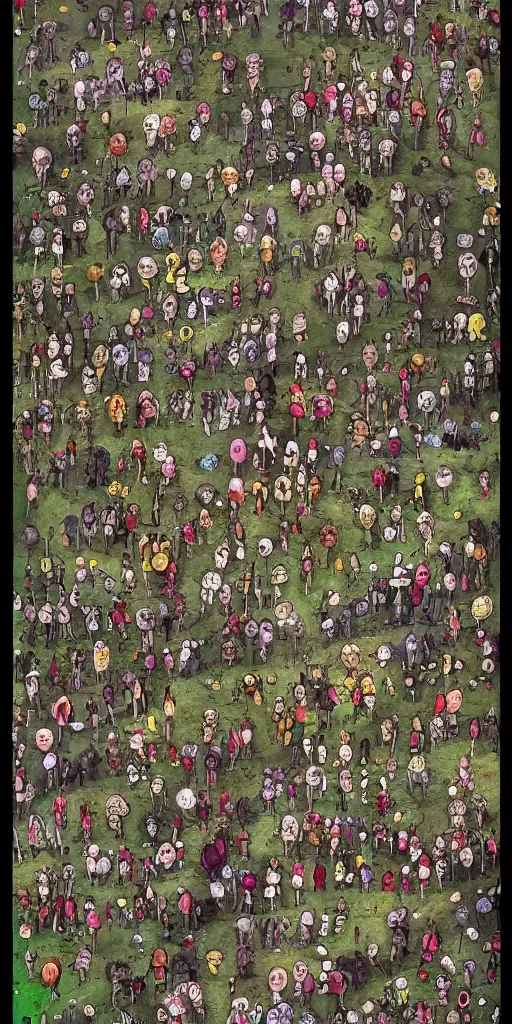 Prompt: an easter parade by alexander jansson and where's waldo