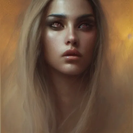 Image similar to portrait of a mage, sharp focus, ethereal light, by livia prima