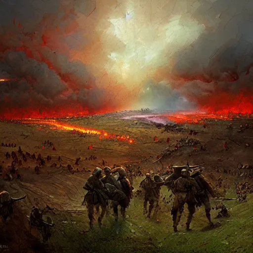 Image similar to The battle of the Somme by Marc Simonetti