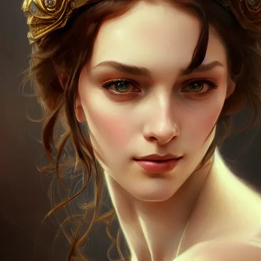 Prompt: beautiful young zuzanna bijoch, closeup, d & d, fantasy, intricate, elegant, highly detailed, digital painting, artstation, concept art, matte, sharp focus, illustration, art by artgerm and greg rutkowski and alphonse mucha