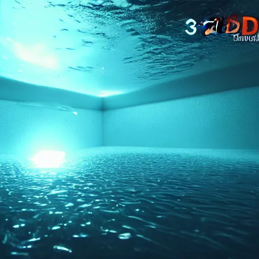 Image similar to 3d render underwater with brilliant lights. Caustics. 8k resolution. Unreal engine. Trending on artstation. Physics simulation.