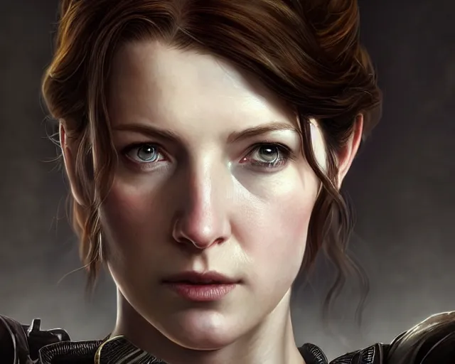 Prompt: a gaming screenshot still portrait of anne kendrick in resident evil, deep focus, d & d, fantasy, intricate, elegant, highly detailed, digital painting, artstation, concept art, matte, sharp focus, illustration, dark fantasy style art, hearthstone, art by artgerm and greg rutkowski and alphonse mucha