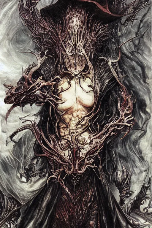 Prompt: fully clothed yawgmoth by ayami kojima