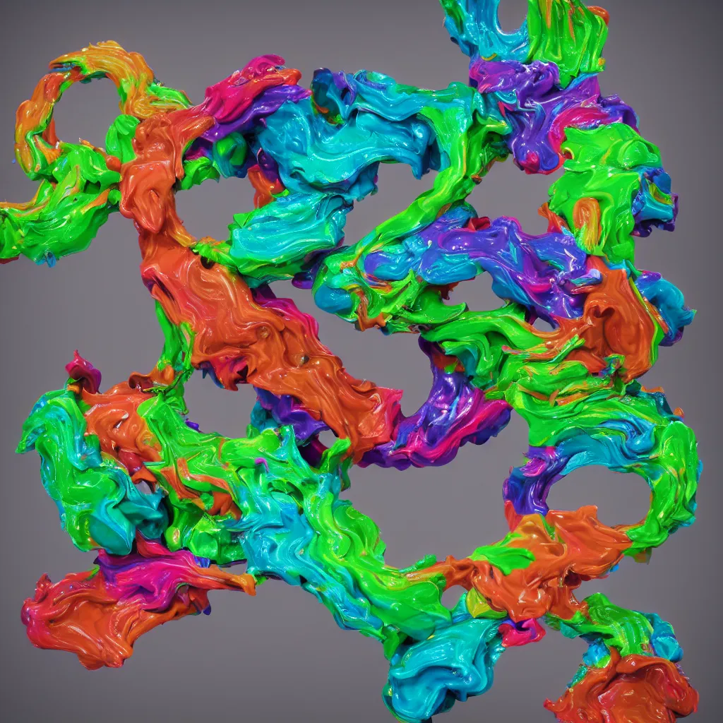 Image similar to painful pleasures by lynda benglis, octane render, colorful, 4 k, 8 k