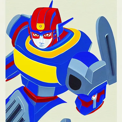Image similar to chiho aoshima optimus prime, digital art