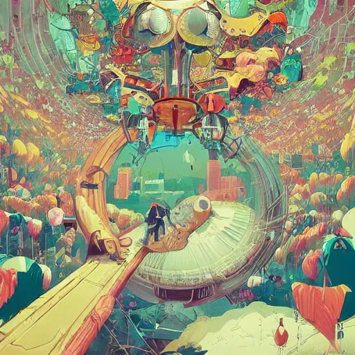 Image similar to album art of detailed storybook illustration, cyberpunk art, futuristic product design, neoplasticism, pop surrealism, by petros afshar takashi murakami victo ngai, behance contest winner, featured on pixiv, serial art