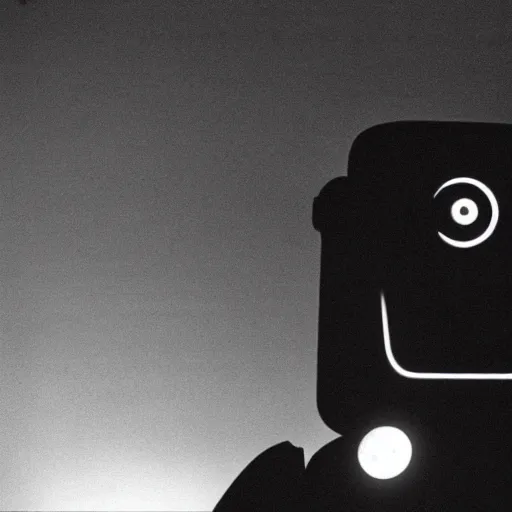 Image similar to movie still of robot with glowing third eye, cinematic composition, cinematic light, criterion collection, by david lynch