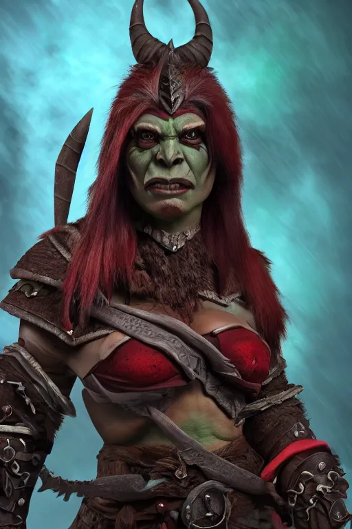 Prompt: a female DND orc, high resolution film still, 8k, HDR colors, cosplay, studio lighting