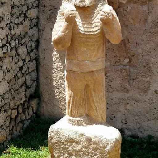 Image similar to volumetric 3 d statue of sponch bob in greece ancient style