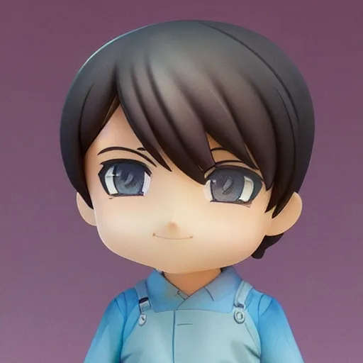 Image similar to beautiful water color concept art of face detailing cute nendoroid boy in the style of kyoto animation , toon rendering, close-up, no shade, modern art, kyoto animation