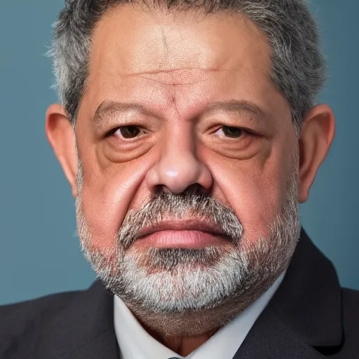 Image similar to a portrait of luis inacio lula da silva, sunrise lighting, f 2. 8,