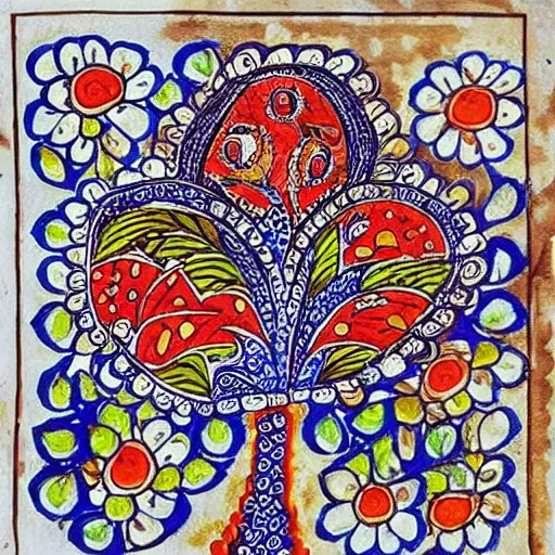 Prompt: “ a madhubani painting ”