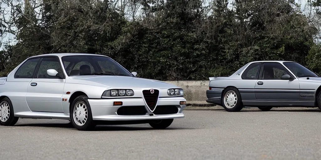 Prompt: “1990s Alfa Romeo Giulia Quadrifoglio”