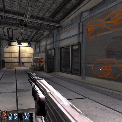 Prompt: half life 3 gameplay screenshot fps