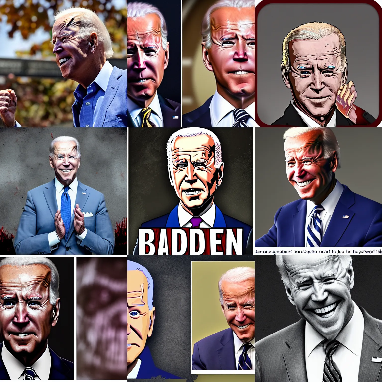 Prompt: joe biden as a dead by daylight killer