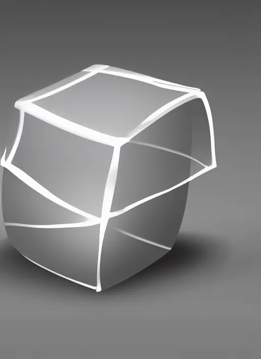 Image similar to clear photorealistic picture of a cube shaped car