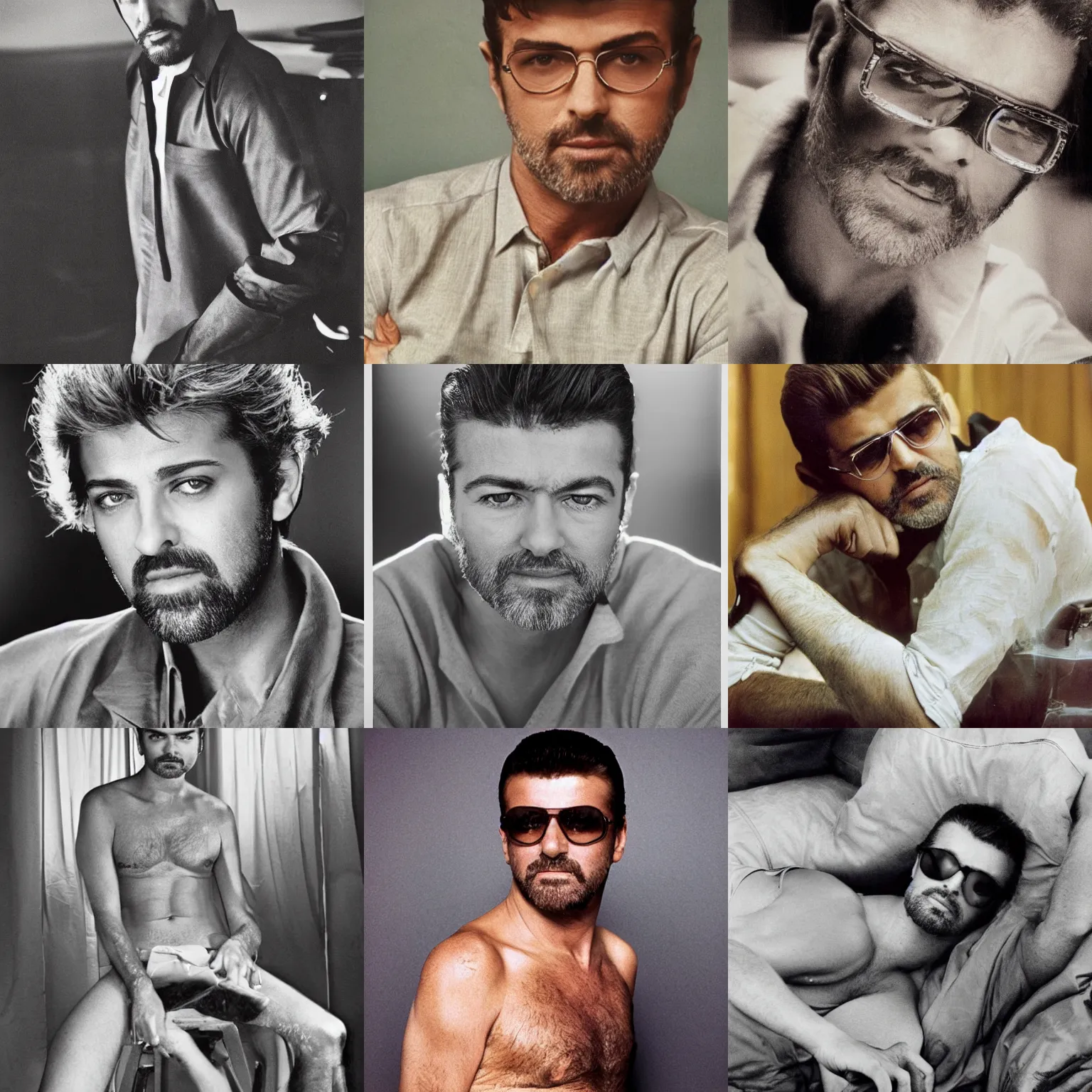 Prompt: George Michael, high detail, photography by Annie Leibovitz