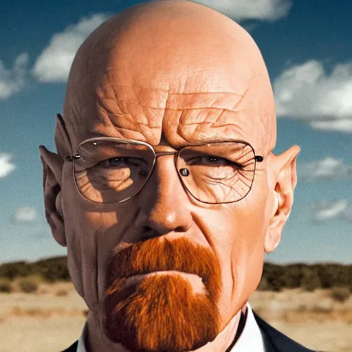 Prompt: a still image of Donald Trump as Walter White in an episode of Breaking Bad