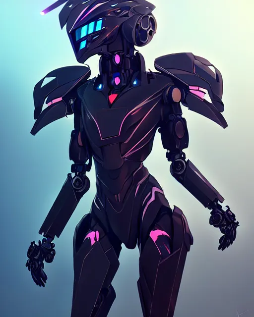 Image similar to uncropped stealthy feminine mecha ( with futuristic jet armor and wings ) with a heart visor helmet, symphogear, full body character portrait, hi - tech, trending on artstation, sci - fi rave gear armor, digital painting, concept art, sharp focus, illustration, art by wlop and greg rutkowski