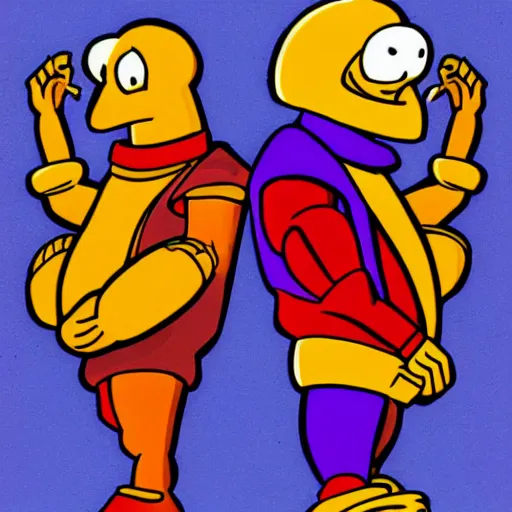 Prompt: Toejam and Earl wearing knight armor, 90s cartoon