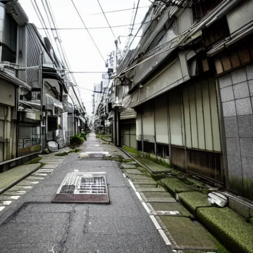 Prompt: tokyo abandoned for years