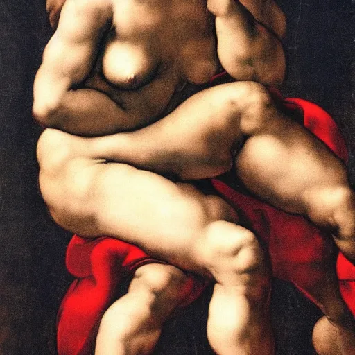 Prompt: a pin up, by michelangelo